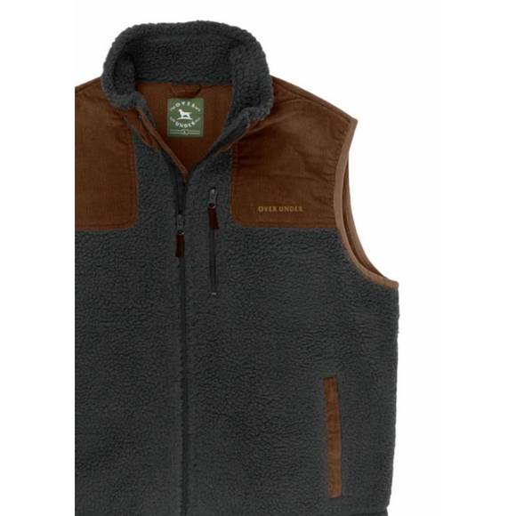 NEW OVER UNDER men's king's canyon vest in charcoal/ bison - Picture 2 of 2